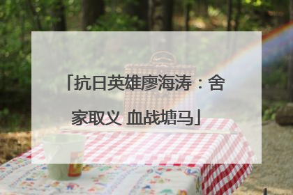 抗日英雄廖海涛：舍家取义 血战塘马