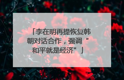 李在明再提恢复韩朝对话合作，强调“和平就是经济”