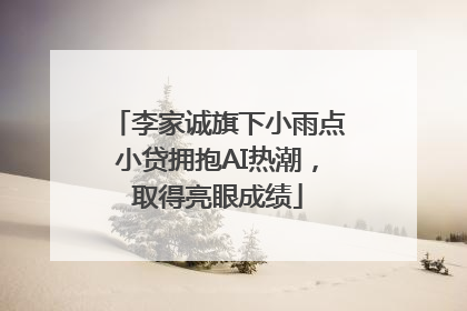 李家诚旗下小雨点小贷拥抱AI热潮，取得亮眼成绩