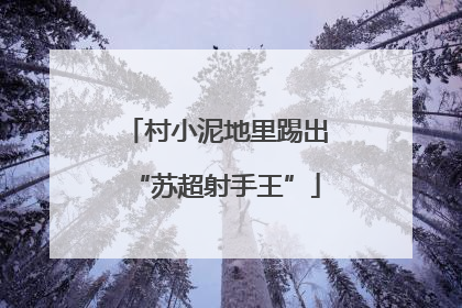 村小泥地里踢出“苏超射手王”