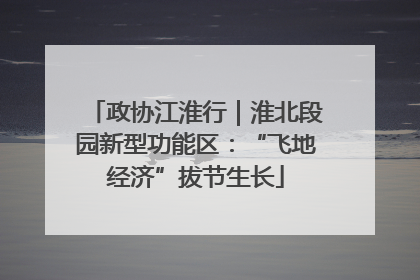 政协江淮行｜淮北段园新型功能区：“飞地经济”拔节生长
