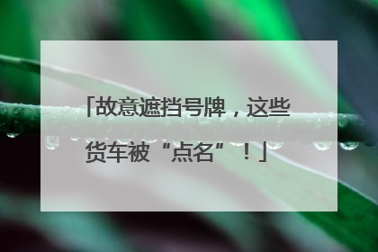 故意遮挡号牌，这些货车被“点名”！