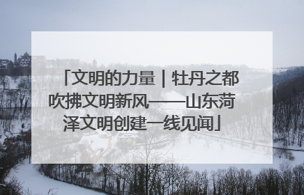 文明的力量｜牡丹之都吹拂文明新风——山东菏泽文明创建一线见闻