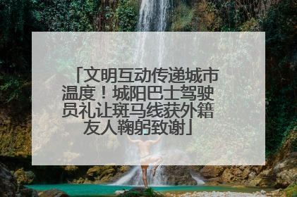 文明互动传递城市温度！城阳巴士驾驶员礼让斑马线获外籍友人鞠躬致谢