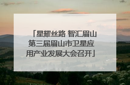 星耀丝路 智汇眉山 第三届眉山市卫星应用产业发展大会召开