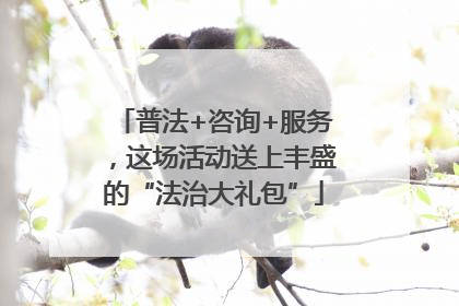 普法+咨询+服务，这场活动送上丰盛的“法治大礼包”