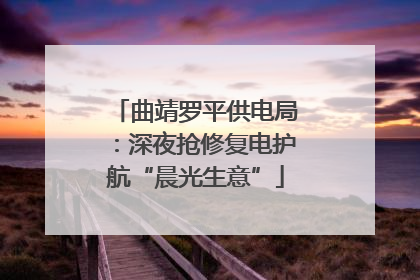 曲靖罗平供电局：深夜抢修复电护航“晨光生意”