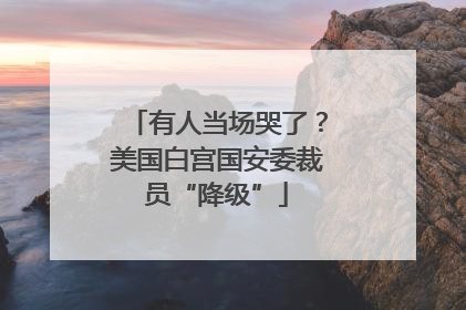 有人当场哭了？美国白宫国安委裁员“降级”