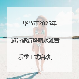 毕节市2025年避暑旅游暨响水滩音乐季正式启动