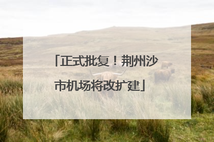 正式批复！荆州沙市机场将改扩建