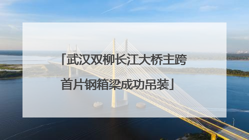 武汉双柳长江大桥主跨首片钢箱梁成功吊装