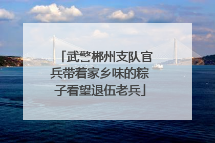 武警郴州支队官兵带着家乡味的粽子看望退伍老兵