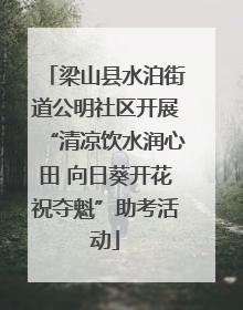 梁山县水泊街道公明社区开展“清凉饮水润心田 向日葵开花祝夺魁”助考活动