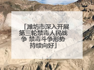 潍坊市深入开展第三轮禁毒人民战争 禁毒斗争形势持续向好