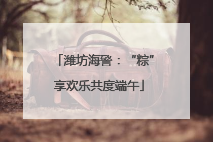潍坊海警：“粽”享欢乐共度端午