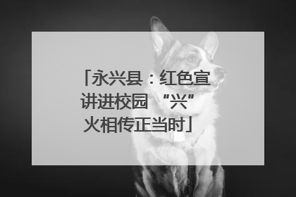 永兴县：红色宣讲进校园 “兴”火相传正当时