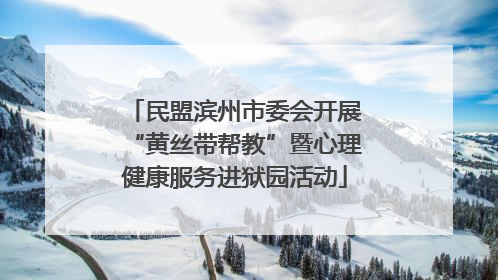 民盟滨州市委会开展“黄丝带帮教”暨心理健康服务进狱园活动