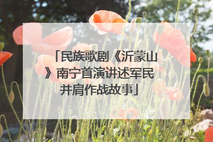 民族歌剧《沂蒙山》南宁首演讲述军民并肩作战故事