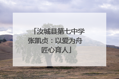汝城县第七中学张凯贞：以爱为舟 匠心育人