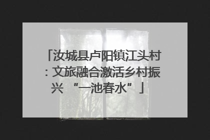 汝城县卢阳镇江头村：文旅融合激活乡村振兴 “一池春水”