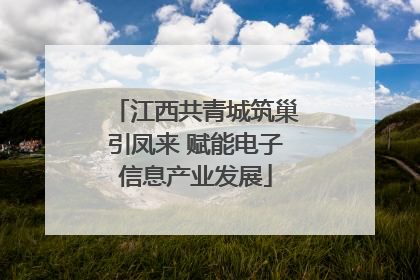 江西共青城筑巢引凤来 赋能电子信息产业发展