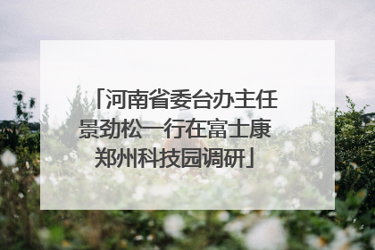 河南省委台办主任景劲松一行在富士康郑州科技园调研