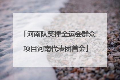 河南队笑捧全运会群众项目河南代表团首金