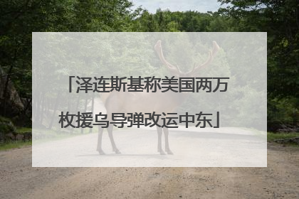 泽连斯基称美国两万枚援乌导弹改运中东