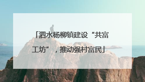 泗水杨柳镇建设“共富工坊”，推动强村富民