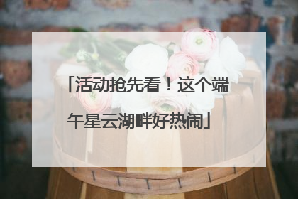 活动抢先看！这个端午星云湖畔好热闹