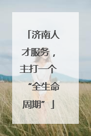 济南人才服务，主打一个“全生命周期”