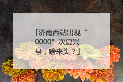 济南西站出现“0000”次复兴号，啥来头？