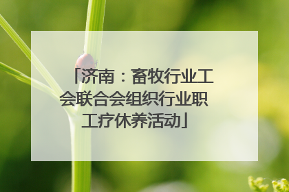 济南：畜牧行业工会联合会组织行业职工疗休养活动
