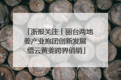 浙报关注丨丽台两地姜产业抱团创新发展 缙云黄姜跨界俏销