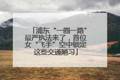 浦东“一圈一路”最严执法来了，首位女“飞手”空中锁定这些交通陋习
