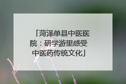 菏泽单县中医医院：研学游里感受中医药传统文化