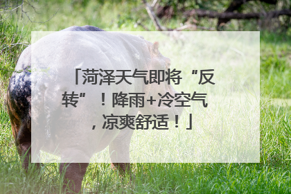 菏泽天气即将“反转”！降雨+冷空气，凉爽舒适！