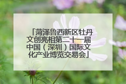 菏泽鲁西新区牡丹文创亮相第二十一届中国（深圳）国际文化产业博览交易会