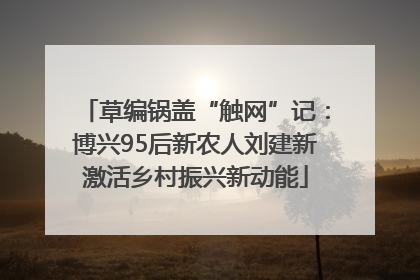 草编锅盖“触网”记：博兴95后新农人刘建新激活乡村振兴新动能