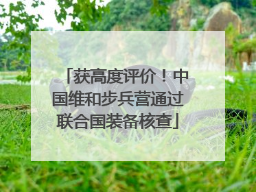 获高度评价！中国维和步兵营通过联合国装备核查