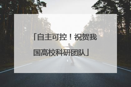 自主可控！祝贺我国高校科研团队