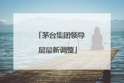 茅台集团领导层最新调整