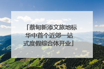 蔡甸新添文旅地标 华中首个近郊一站式度假综合体开业