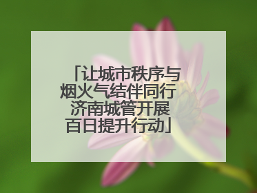让城市秩序与烟火气结伴同行 济南城管开展百日提升行动