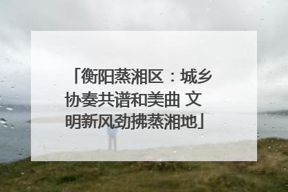 衡阳蒸湘区：城乡协奏共谱和美曲 文明新风劲拂蒸湘地