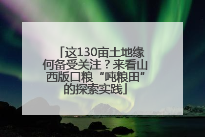 这130亩土地缘何备受关注？来看山西版口粮“吨粮田”的探索实践