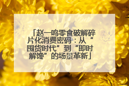 赵一鸣零食破解碎片化消费密码：从“囤货时代”到“即时解馋”的场景革新