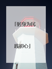 躬身为民践初心