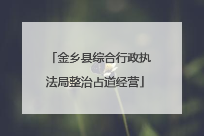 金乡县综合行政执法局整治占道经营
