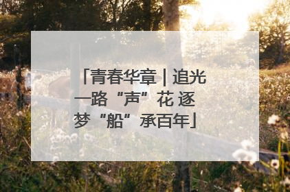 青春华章｜追光一路“声”花 逐梦“船”承百年